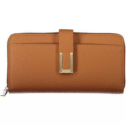 Brown Polyester Women Wallet