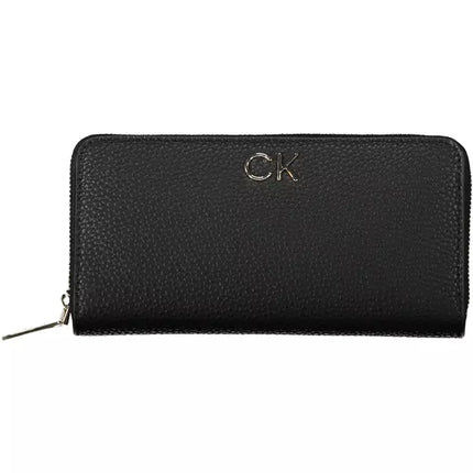 Black Polyester Women Wallet