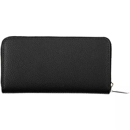 Black Polyester Women Wallet