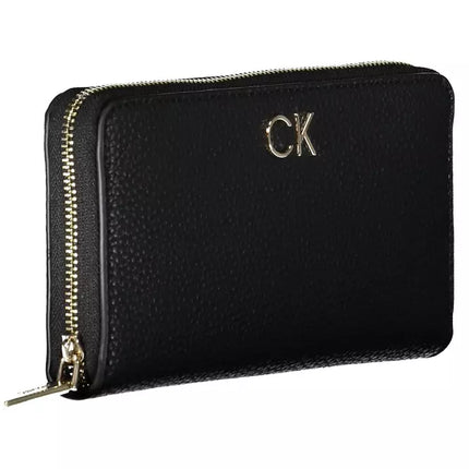 Black Polyester Women Wallet