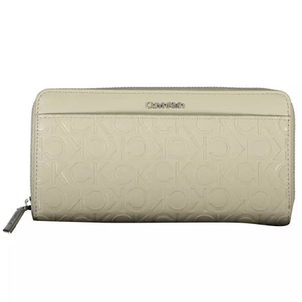 Beige Polyethylene Women Wallet