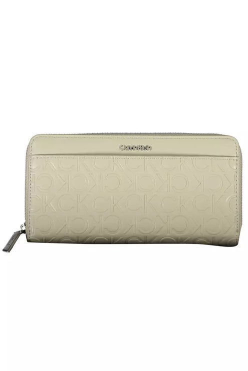 Beige Polyethylene Women Wallet