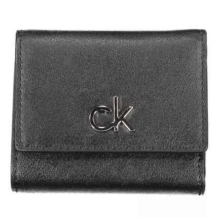 Black Polyvinylchloride Women Wallet