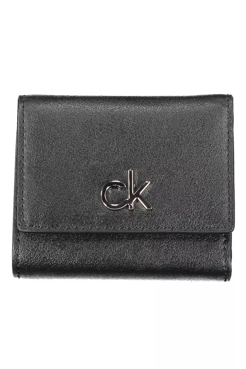 Black Polyvinylchloride Women Wallet