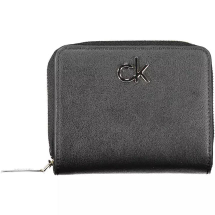 Black Polyvinylchloride Women Wallet