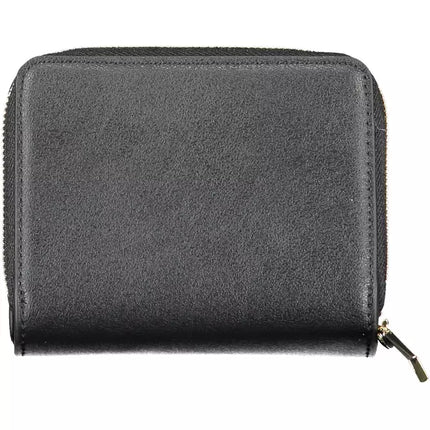 Black Polyvinylchloride Women Wallet