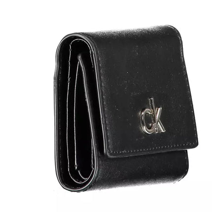 Black Polyvinylchloride Women Wallet