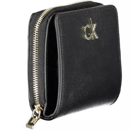 Black Polyvinylchloride Women Wallet