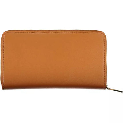 Brown Polyethylene Women Wallet