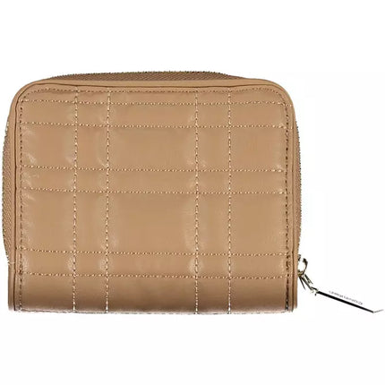 Beige Polyester Women Wallet