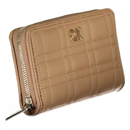 Beige Polyester Women Wallet