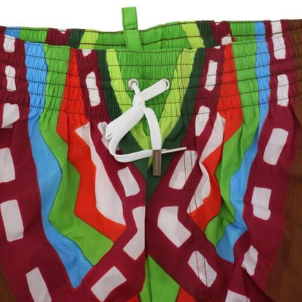 Multicolor Print Swim Shorts Boxer Style