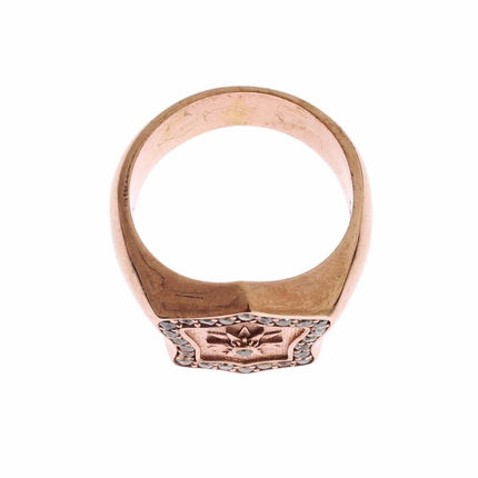 Anello in argento sterling in oro rosa chic rosa