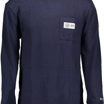 Blue Cotton Men Sweater