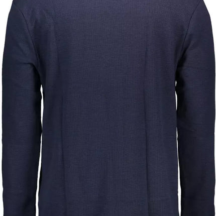 Blue Cotton Men Sweater