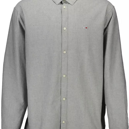 Gray Cotton Men Shirt