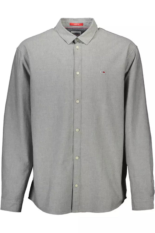 Gray Cotton Men Shirt