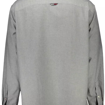 Gray Cotton Men Shirt