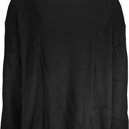 Black Cotton Men Sweater