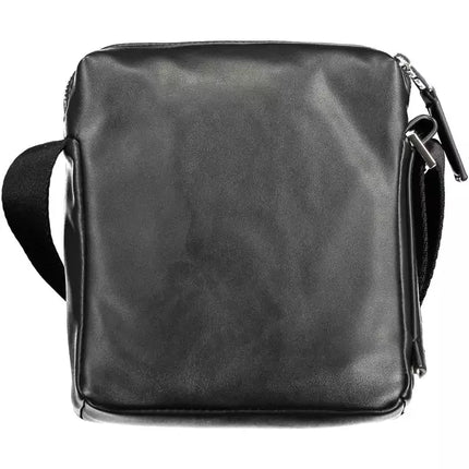 Black Polyester Men Shoulder Bag