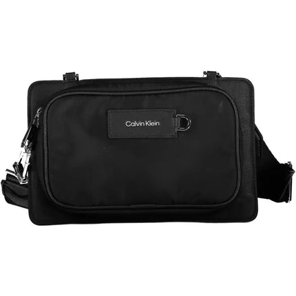 Black Polyester Men Shoulder Bag