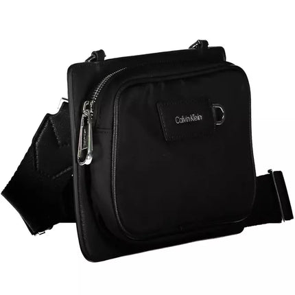 Black Polyester Men Shoulder Bag