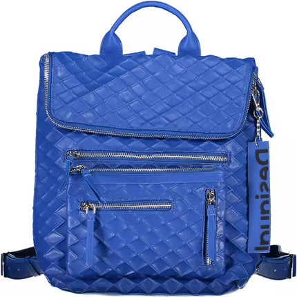 Blue Polyethylene Women Backpack