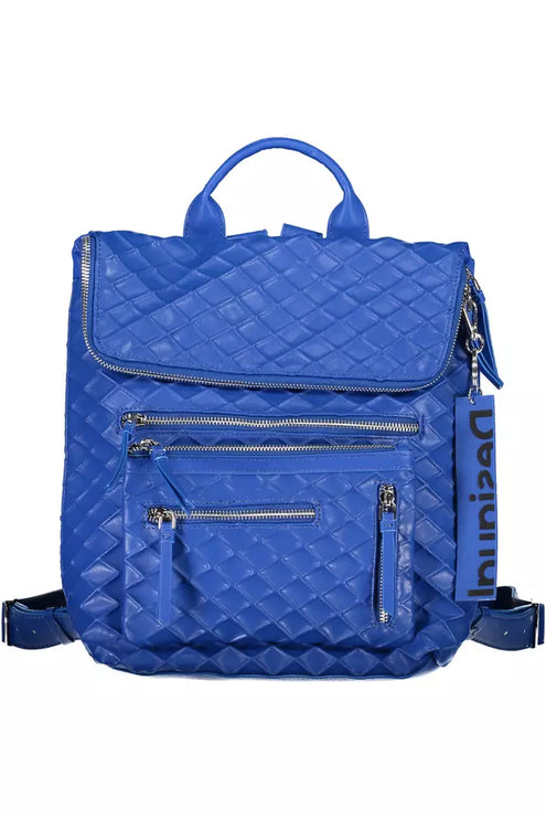 Blue Polyethylene Women Backpack