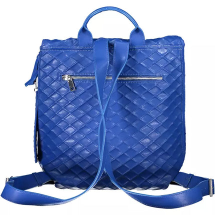 Blue Polyethylene Women Backpack