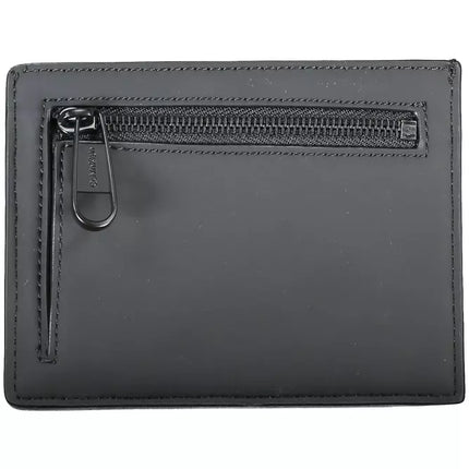 Black Polyester Men Wallet