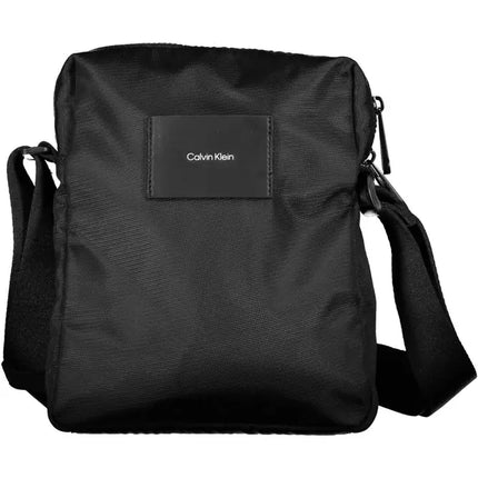 Black Polyester Men Shoulder Bag