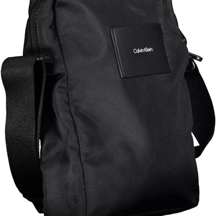 Black Polyester Men Shoulder Bag