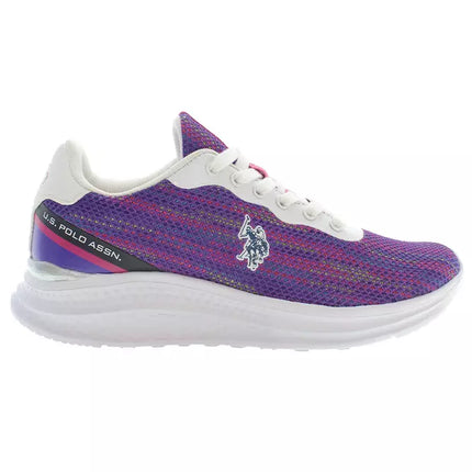 Eleganti sneaker viola in pizzo