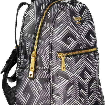 Black Polyethylene Women Backpack