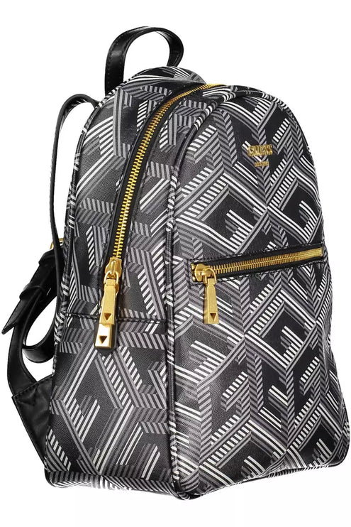 Black Polyethylene Women Backpack