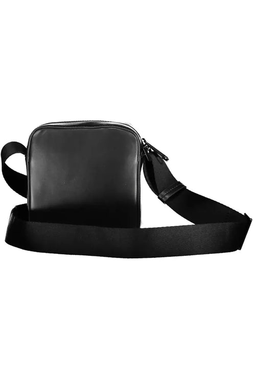 Black Polyester Men Shoulder Bag