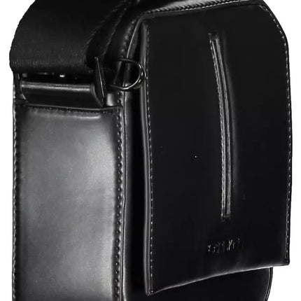 Black Polyester Men Shoulder Bag