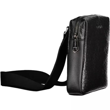 Black Polyester Men Shoulder Bag