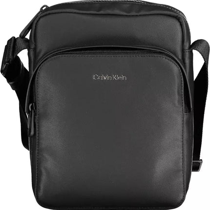 Black Polyester Men Shoulder Bag