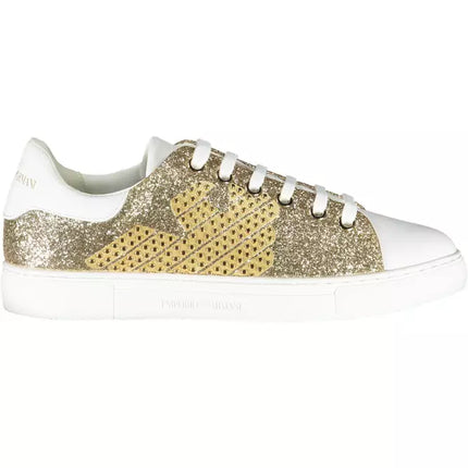 Sneaker sportive in oro scintillanti