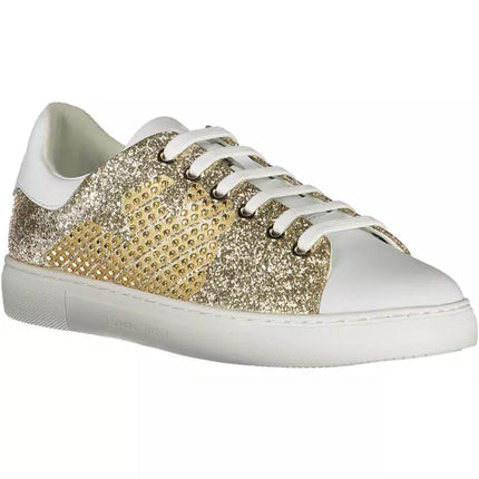 Sneaker sportive in oro scintillanti