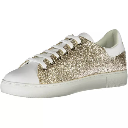 Sneaker sportive in oro scintillanti