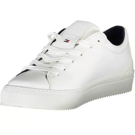 White Synthetic Women Sneaker