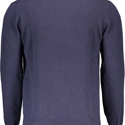 Blue Wool Men Sweater