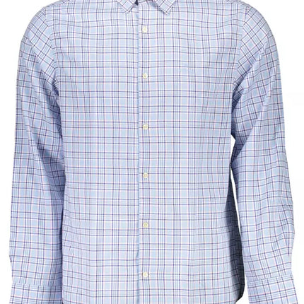 Elegante camisa de manga larga azul claro