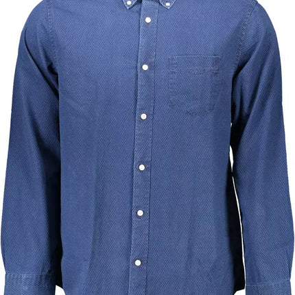 Blue Cotton Regular Fit herenhemd