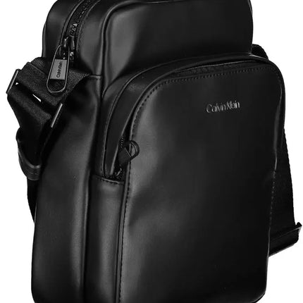 Black Polyester Men Shoulder Bag