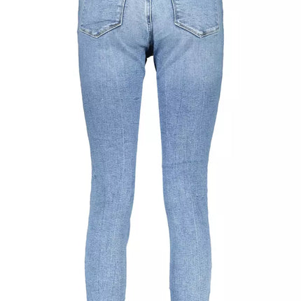 Light Blue Cotton Women Jeans