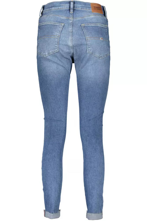 Light Blue Cotton Women Jeans