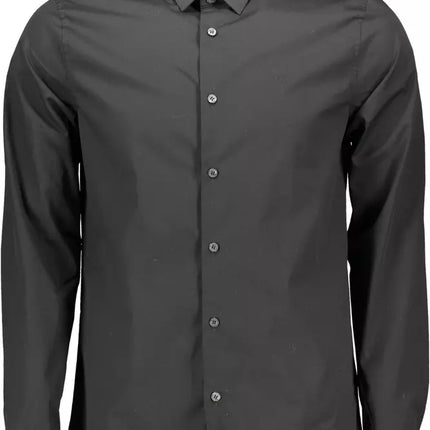 Black Cotton Men Shirt